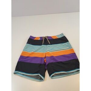 Patagonia 38 Men's Stretch Wavefarer Board Shorts 21" Striped Blue